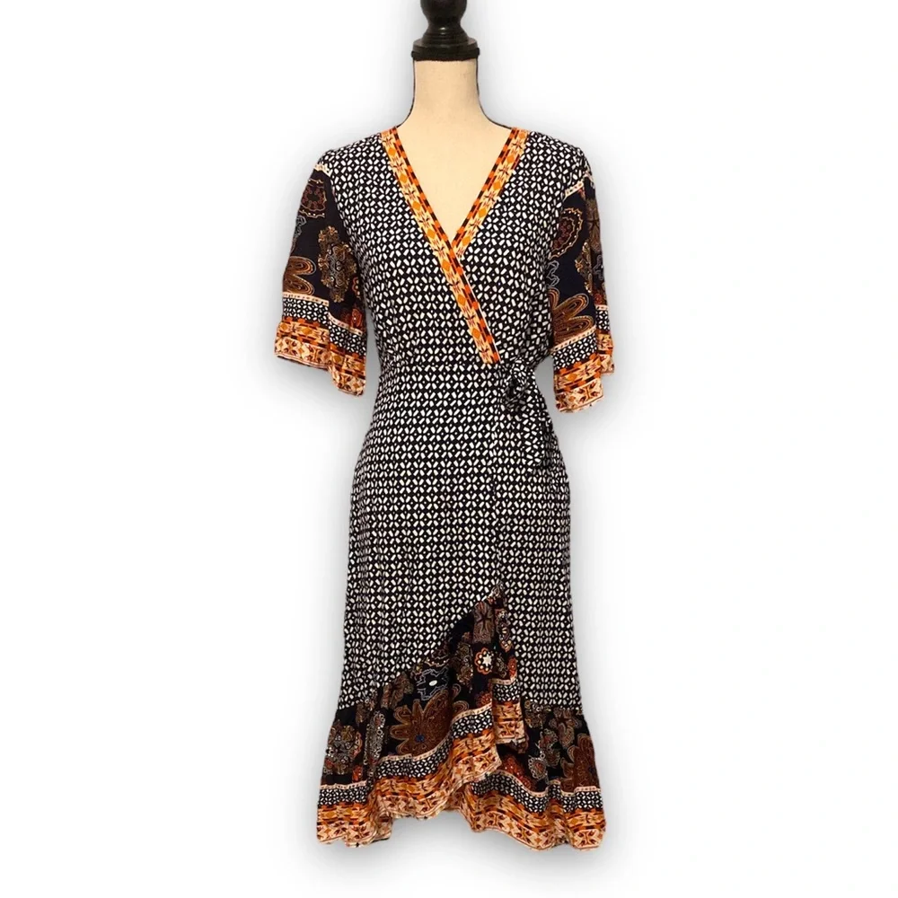 Suzanne Betro Hi-Low wrap dress - Picture 4 of 16